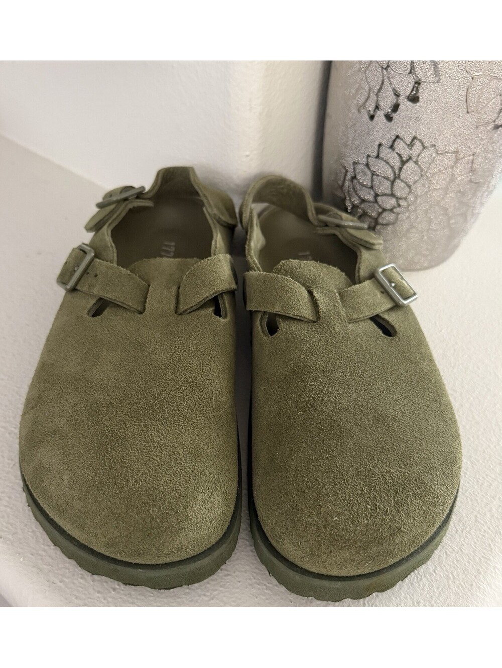 Birkenstock 1774 IV Tokio Moss Green Suede Leather Clog 40 Sold Out
